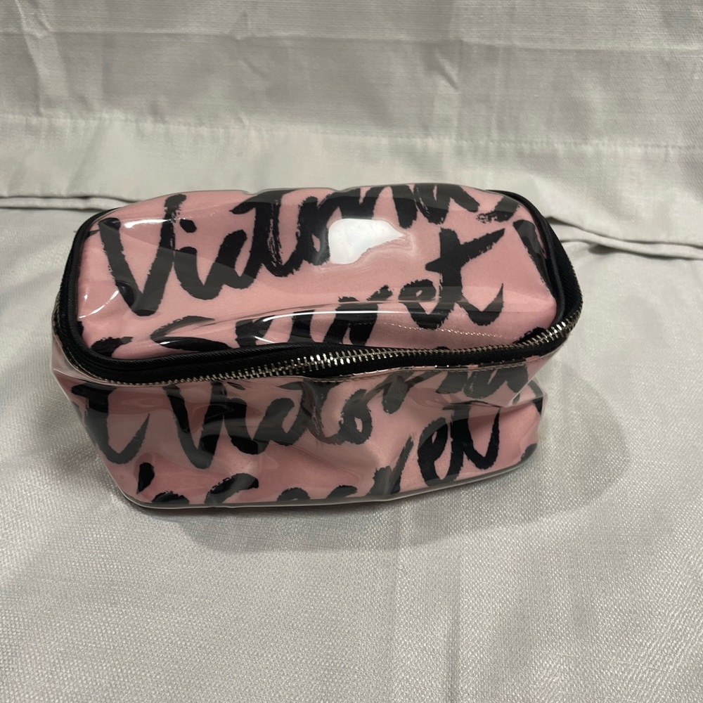 Victoria's Secret Pink and Black Cosmetic Case